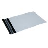 Postituspussi LDPE valkoinen/musta 55my 325x425+50mm tarranauhakiinnitys