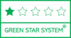 Tuote, joka saa Green Star System -luokittelun mukaisesti 1 tähteä, on valmistettu ISO 14001 ja/tai EU-ympäristömerkin käyttöoikeuden omaavalla tehtaalla, mutta se ei ole FSC®- tai PEFC™ -sertifioitu. Lisätietoja saat klikkaamalla logoa.