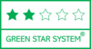 Tuote, joka saa Green Star System -luokittelun mukaisesti 2 tähteä, on FSC®- tai PEFC™ -sertifioitu tai kuiduista vähintään 50% on kierrätettyä, mutta sitä ole valmistettu ISO 14001 ja/tai EU-ympäristömerkin käyttöoikeuden omaavalla tehtaalla. Lisätietoja saat klikkaamalla logoa.