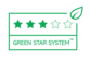 3 tähden "Green Star System Packaging" -luokitus tarkoittaa, että se voi olla valmistettu yhteensä aina 49 %:iin asti kierrätetystä (PIR+PCR) tai uusiutuvasta materiaalista, se on teknisesti kierrätettävä ja REACH-yhteensopiva.
