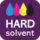 Hard solvent inkjet